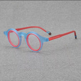 Garth Round Acetate Glasses Frame Round Frames Southood Clear Blue